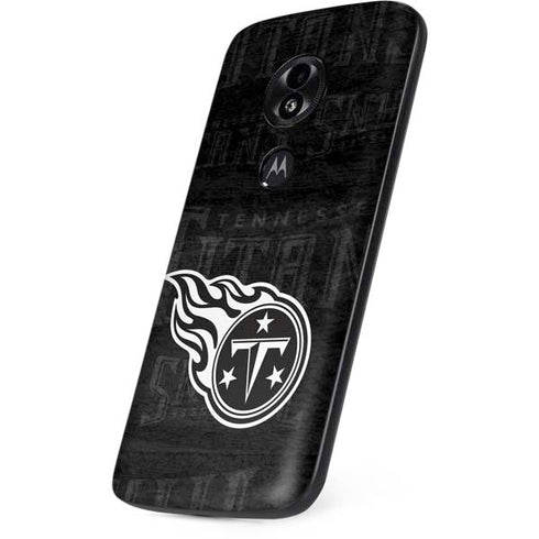 NFL Tennessee Titans Black & White Moto E5 Play Skin